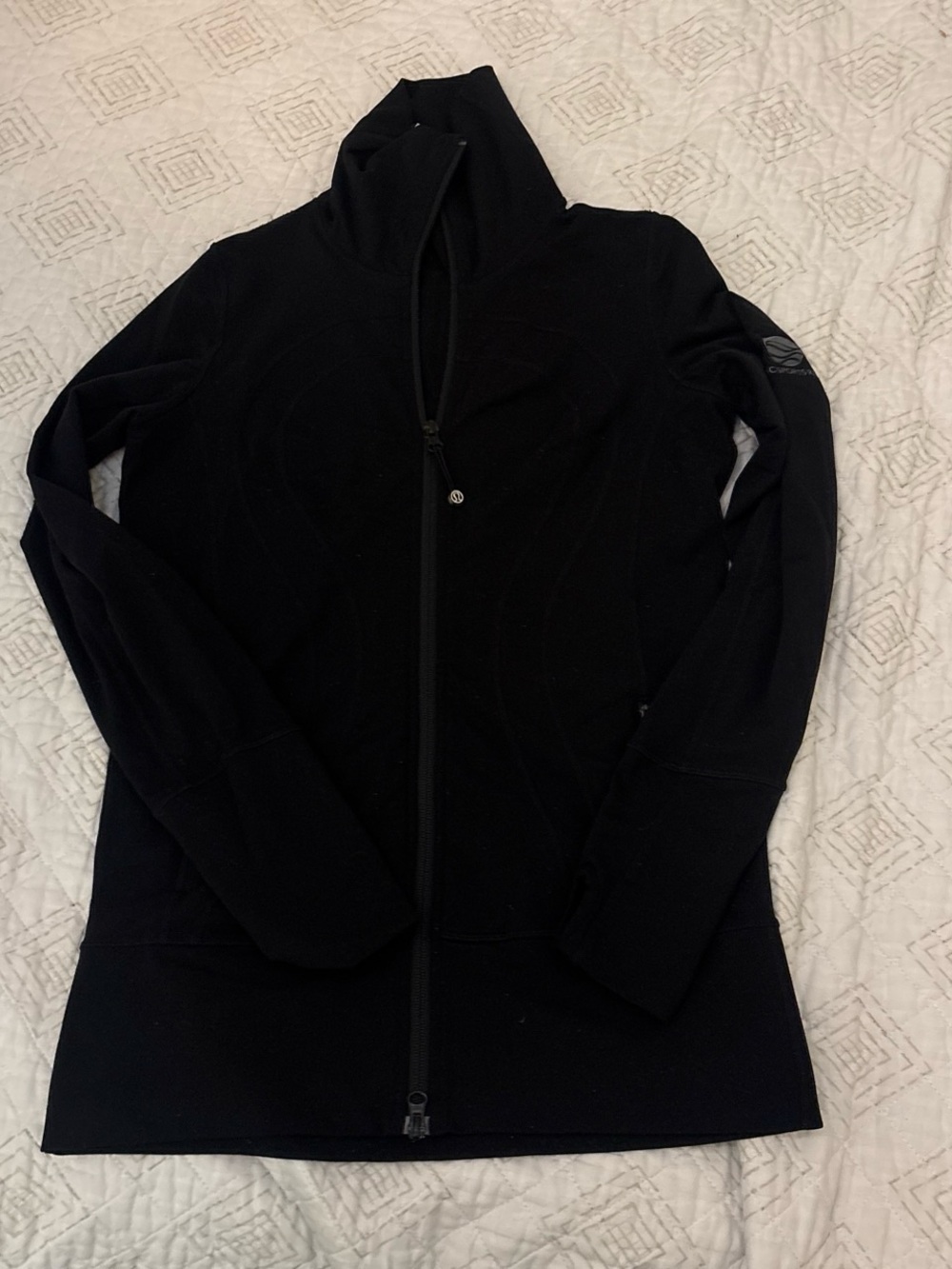 lululemon athletica Black Full-Zip Bomber Jacket